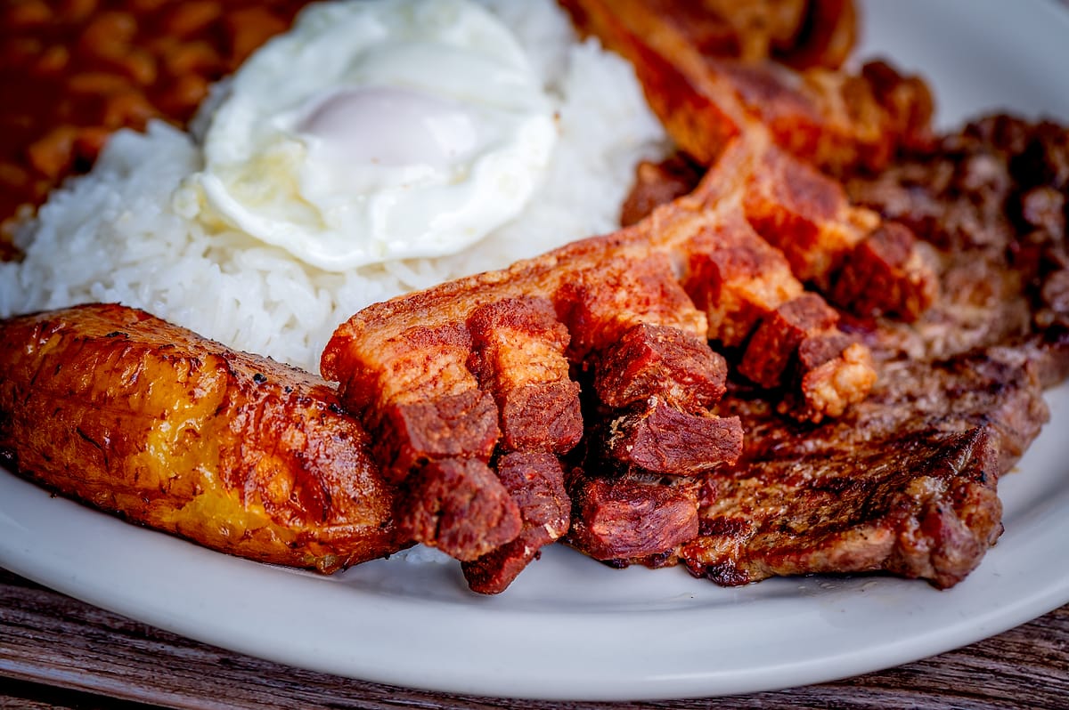 Bandeja Paisa at Las Delicias Colombianas