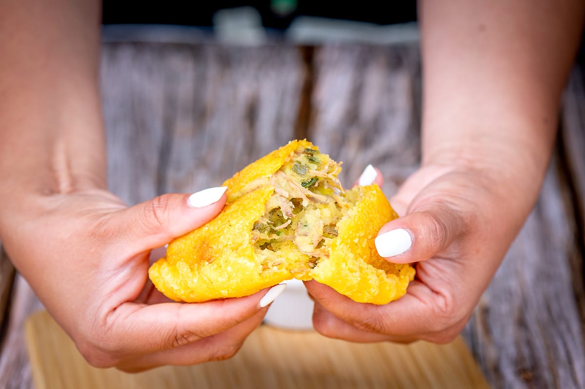 Empanada at Las Delicias Colombianas